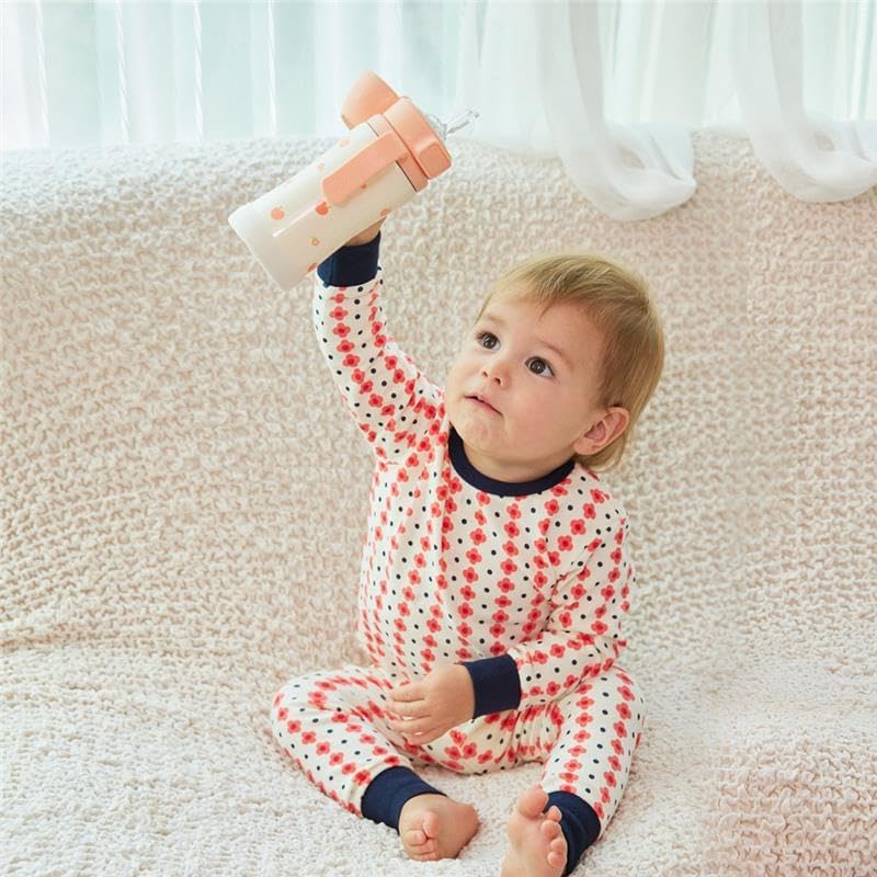 GROSMIMI Insulated 316 Stainless Steel Spill Proof Straw Cup for Toddlers - Bear Design, 10oz - Image 3